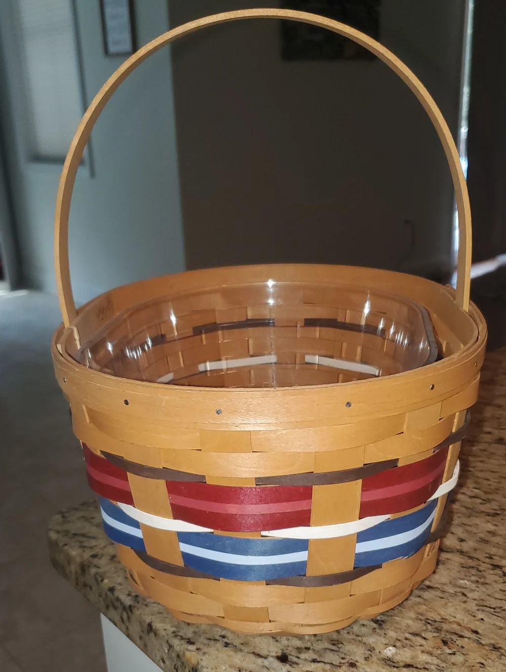 Longaberger 2012 Truly American Oval Spring Basket & Protector ... New